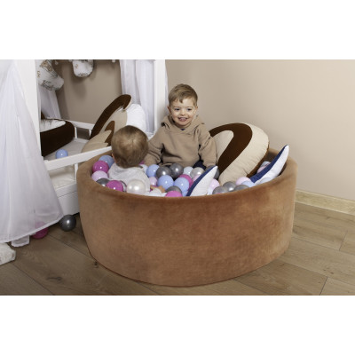 Bällepool mit Velours-Bezug und 300 Bällen ⌀90 cm Bällepool mit Velours-Bezug und 300 Bällen ⌀90 cm